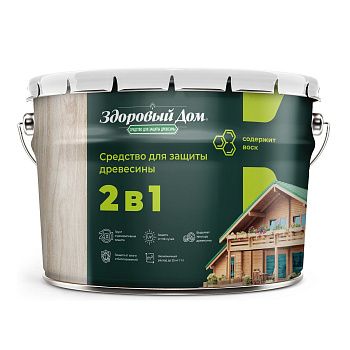 Средство для защиты древесины Здоровый Дом Тик 9 л Л-С