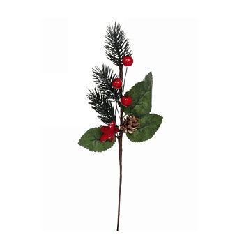 Ветка хвойная Алая звезда 20 см