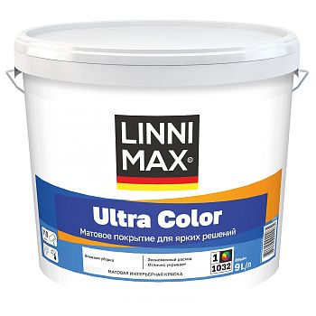 Краска в/д для внутренних работ Linnimax Ultra Color База 1, 9 л