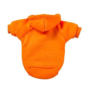 Кофта-толстовка на флисе для собак мелких пород Bro Style оранжевая р 2XL