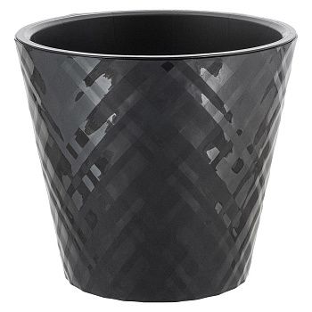 Горшок цветочный InGreen Manhattan Оникс 19 см 3,3 л c дренажной вставкой