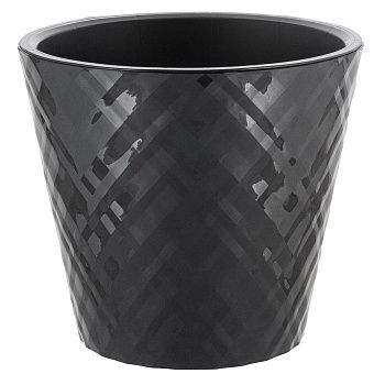 Горшок цветочный InGreen Manhattan Оникс 12,5 см 1 л c дренажной вставкой