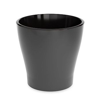 Горшок цветочный двойной Лея графитовый 5 л