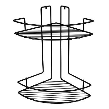 Полка для ванной 2-х ярусная Fora Гетсби черная