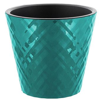 Горшок цветочный InGreen Manhattan Тропический лес 12,5 см 1 л c дренажной вставкой