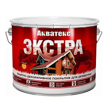 Защитно-декоративное покрытие для древесины Акватекс Экстра бесцветный 9 л