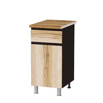 Стол рабочий 400х850х600 мм 1 ящ Плейона П4Р1 Венге/Дуб Делано, ЛДСП