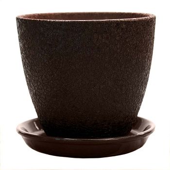 Горшок цветочный Бутон Винил шоколад 12 см 0,9 л