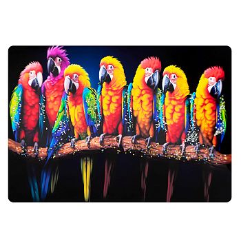 Картина интерьерная со смолой Попугаи 50х70 см 2024-4253