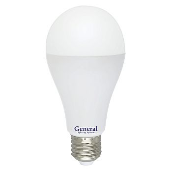 Лампа светодиодная LED General А60 25Вт 4500K E27 белая