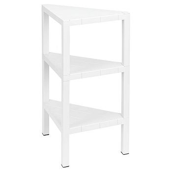 Этажерка угловая Nature 330х725х330 мм 3 секции белая