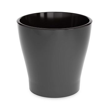 Горшок цветочный Лея графитовый 17 л двойной