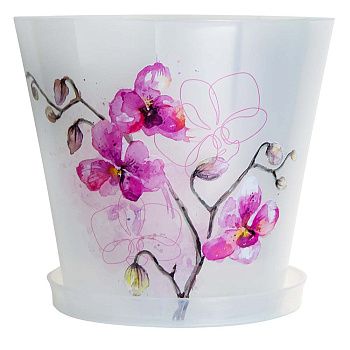 Горшок цветочный London Orchid Deco фуксия орхидея 16 cм 1,6 л