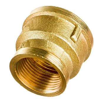 Муфта переходная латунь 1/2"х3/8" ВР/ВР