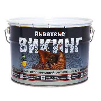 Акватекс ВИКИНГ (гибридный лессирующий антисептик для дерева) 9 л палисандр