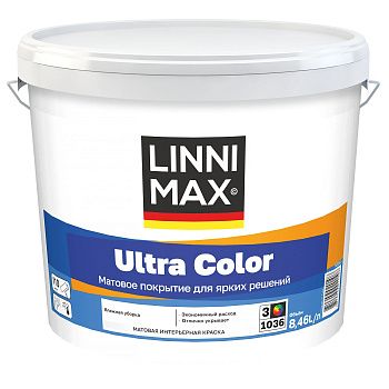 Краска в/д  для внутренних работ Linnimax Ultra Color База 3, 8,46 л