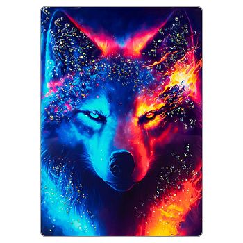 Картина интерьерная со смолой Волк 40х50 см 2024-4958