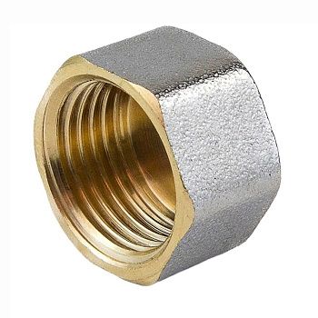 Заглушка латунь никель 1/2" ВР