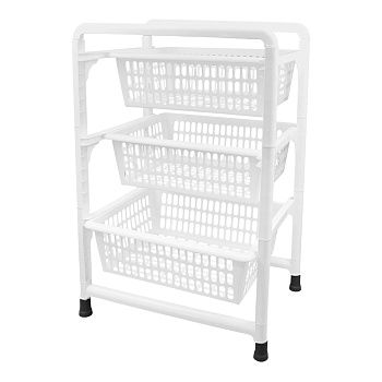 Контейнер для овощей три секции с выдвижной полкой