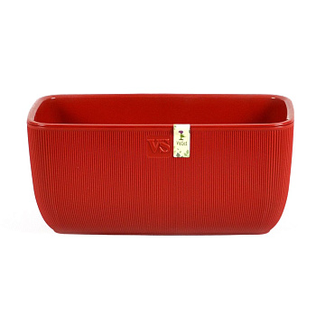 Ящик балконный VipSet Фабио красный 9,5 л с дренажной системой