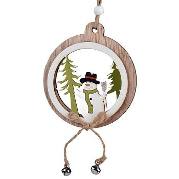 Украшение новогоднее Снеговик d8,5 см 267540