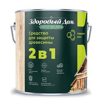 Средство для защиты древесины Здоровый Дом Орех 2,7 л Л-С