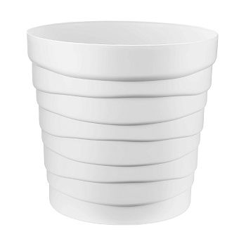Кашпо Бархан белый 7,5 л с донышком