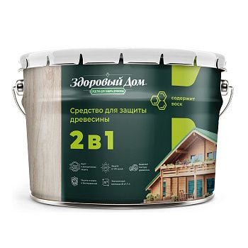 Средство для защиты древесины Здоровый Дом Дуб 9 л Л-С
