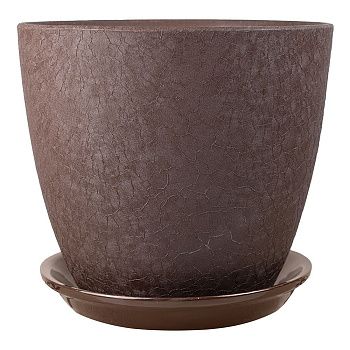 Горшок цветочный Бутон Винил шоколад 18 см 3,2 л
