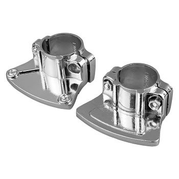 Соединитель для трубы и панели односторонний (компл нах-ся в 2-х пакетах)GP80 CHROME