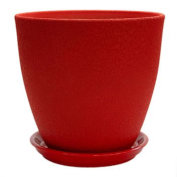 Горшок цветочный Бутон Винил красный 21 см 5,4 л