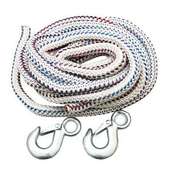 Трос буксировочный веревочный SKYWAY 12т 5м 2 крюка (пакет)