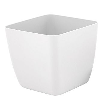 Горшок цветочный InGreen Vienna Белоснежный жасмин 1,5 л с дренажной вставкой квадратный
