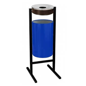 Урна уличная с пепельницей СЛП-300 синяя