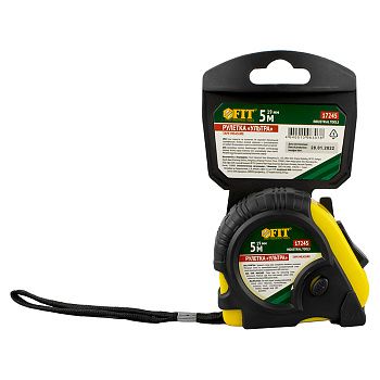 Рулетка 5 м х 19 мм прорезиненный корпус, тройной стопор Ультра