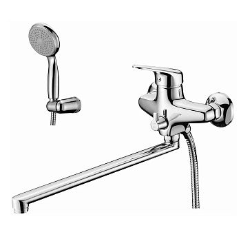 Смеситель для ванны Lemark Luna LM4151C однорычажный плоский излив