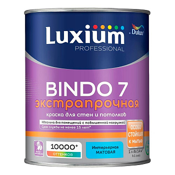 Краска латексная Luxium Prof Bindo 7 BW матовая белая 1 л