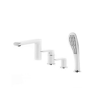 Смеситель на борт ванны Iddis Calipso CALSB42i07 белый 4 отверстия