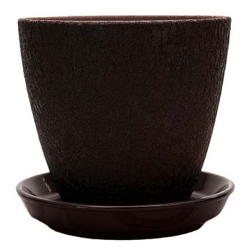 Горшок цветочный Бутон Винил шоколад 15 см 1,7 л