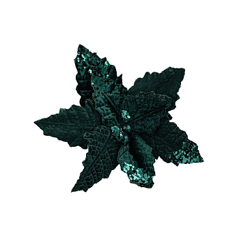 Украшение новогоднее Моя Елочка Пуансеттия 20х25 см зеленый 2024-8333