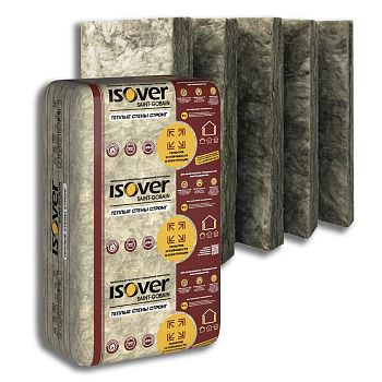 Утеплитель Isover Теплые Стены Стронг 100х610х1000 мм (5 шт, 3,05м2, 0,3м3)