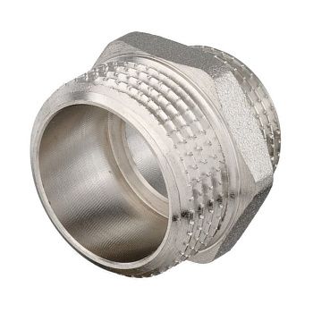 Ниппель переходной латунь никель 1"х3/4" НР/НР