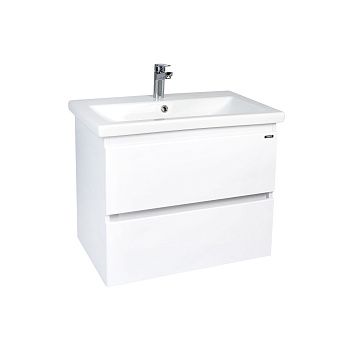 Тумба подвесная Мальта 60 белая 2 ящика под раковину Como 60