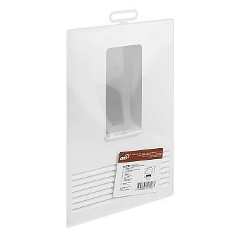 Площадка торцевая вертикальная пластиковая с решеткой 180х250 фланец 60х120 612ПТВР