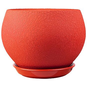 Горшок цветочный Шар шелк красный 4,1 л