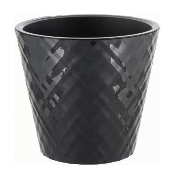 Горшок цветочный InGreen Manhattan Оникс 23 см 5 л c дренажной вставкой