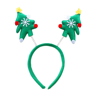 Ободок карнавальный Елочки 23х19 см микс 2025-0608