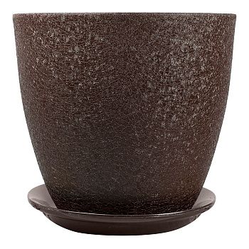 Горшок цветочный Бутон Винил шоколад 21 см 5 л