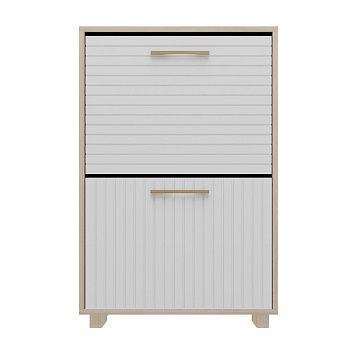 Обувница Копенгаген 600х950х300 мм 2-я Дуб Сонома/Белый