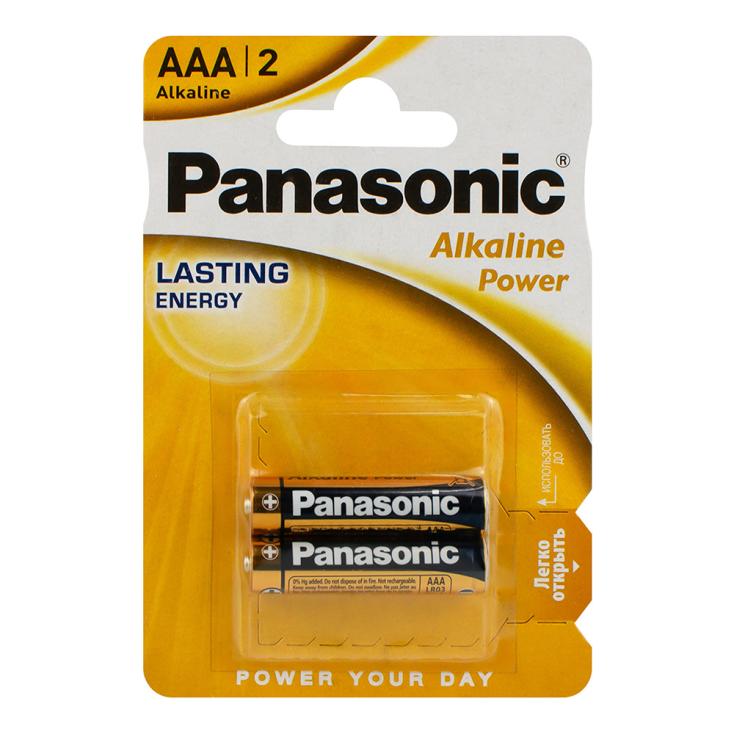 БАТАРЕЙКА  щелочная LR03 (AAA) Alkaline 1.5В PANASONIC(2шт)